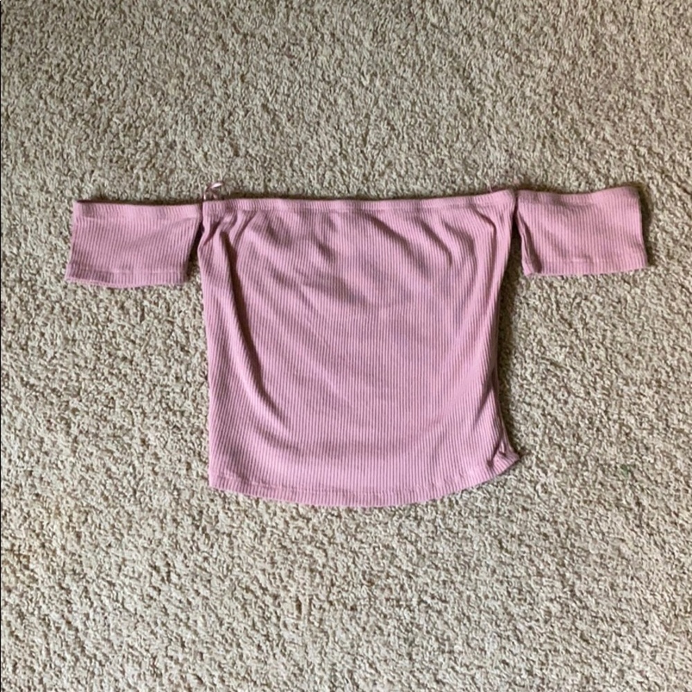 mauve pink tube top with sleeves